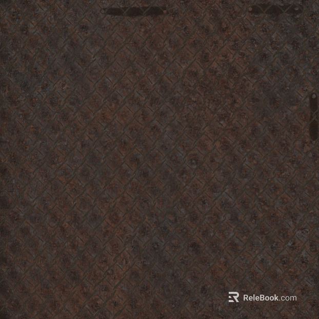Red brown old pattern metal plate industrial ground texture