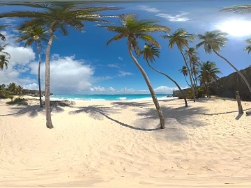 Island Beach Day Sunny Day HDR texture (ID:ffabg08341)