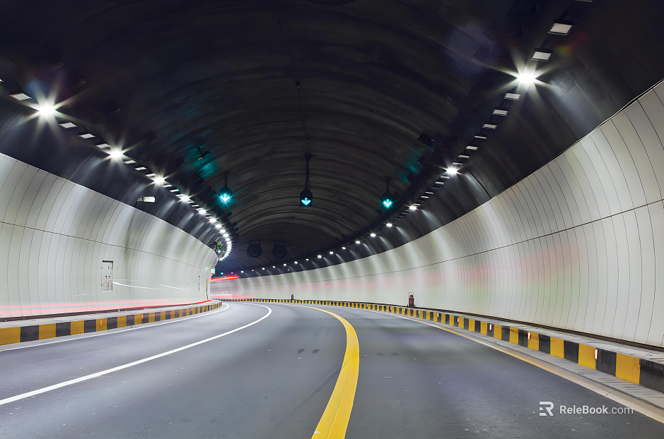 Modern Tunnel Highway Indoor Traffic Scene texture