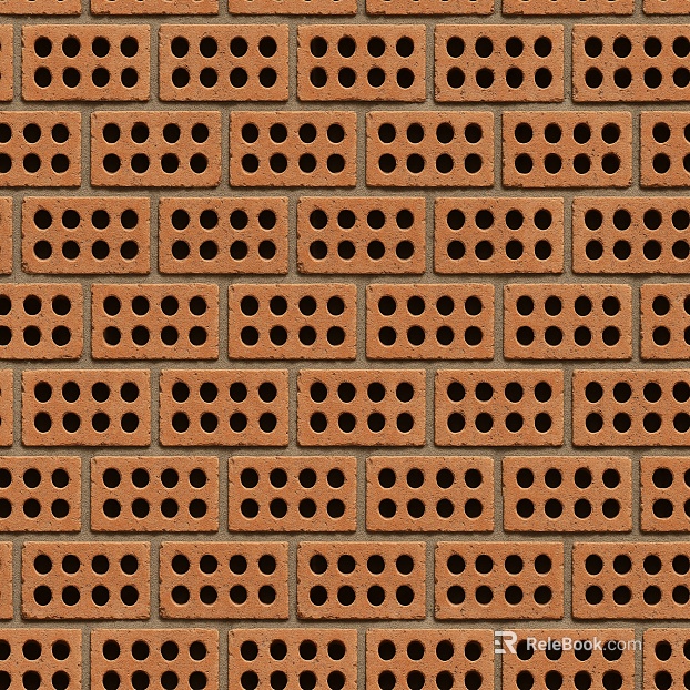 New Chinese Style Perforated Brick Red Brick Soil Brick texture