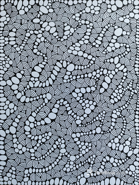 Black and white pattern hand-painted wallpaper wallpaper wall covering wall cloth flower cloth texture painting decorative painting texture