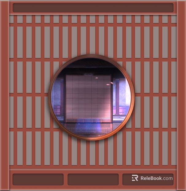 New Chinese-style red-brown wood grille partition texture