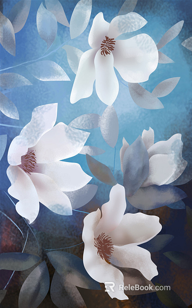 Plant painting texture