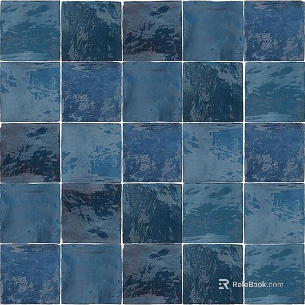 Dark blue ceramic mosaic kitchen and bathroom wall tiles texture