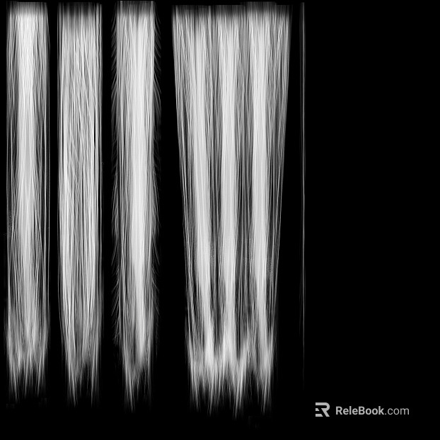 Black and White Hair Texture Bump Map texture