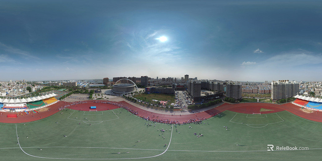 HDR Sports Fitness Plaza Panorama texture