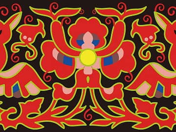 Color Beam Medium Pattern 3d model