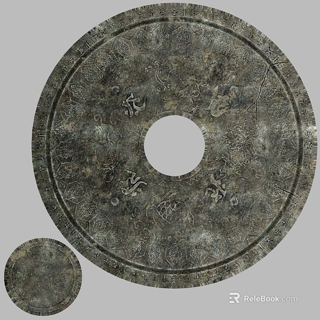 Green gray do old metal decorative components texture