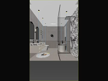 Light Luxury Black and White Marble Toilet texture (ID:ffaeh123526)