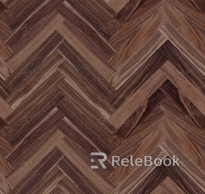 Wood parquet floor, featuring an intricate herringbone pattern. The rich, warm tones of the wood create a classic and elegant aesthetic.