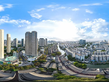 HDR urban ecological greening panorama texture (ID:ffach665203)
