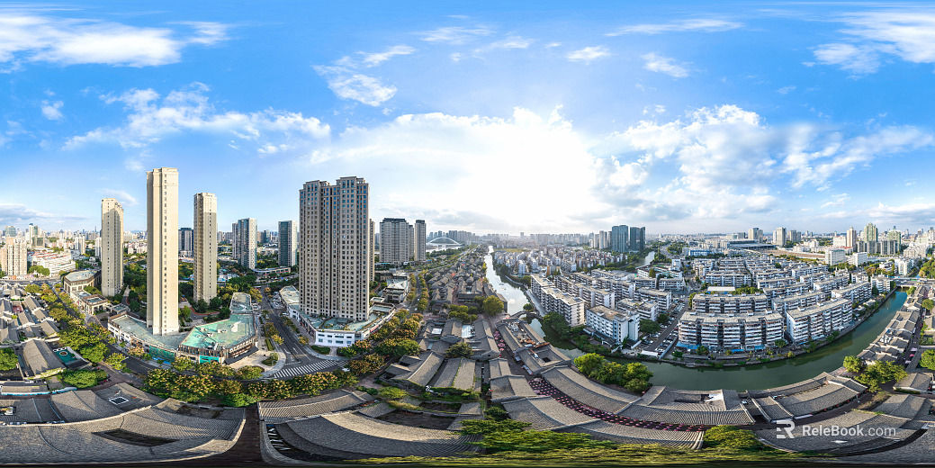 HDR urban ecological greening panorama texture