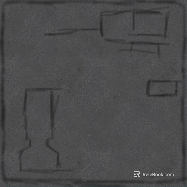 Dark gray hand-painted line cement wall texture