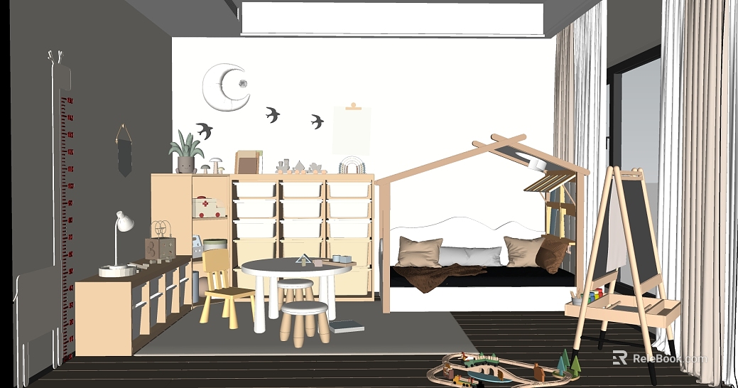 Log Color Modern Children's Room Space texture