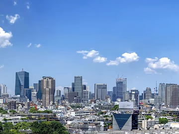 High-rise buildings during the day, sunny days, city exterior view texture (ID:ffach481605)