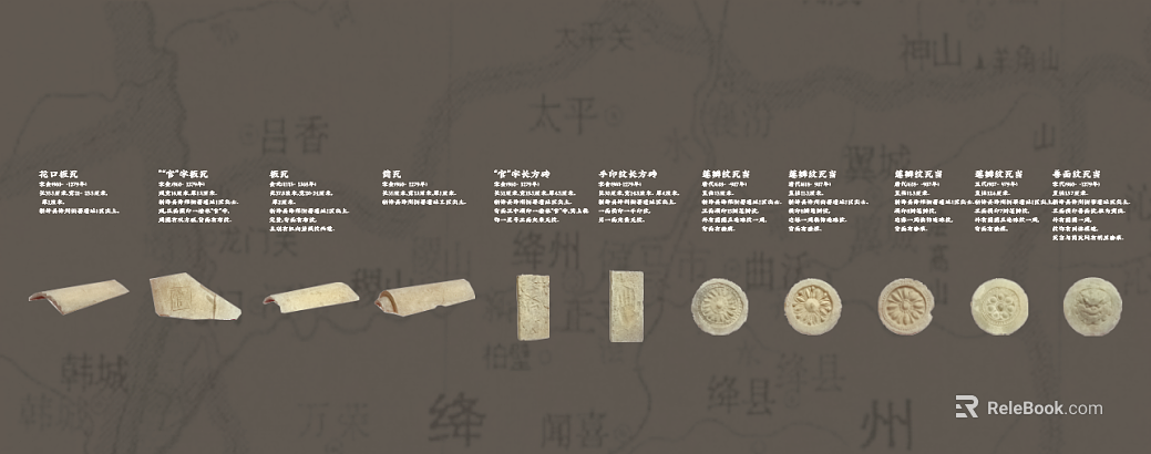 Light gray Chinese ancient brick and tile decoration texture