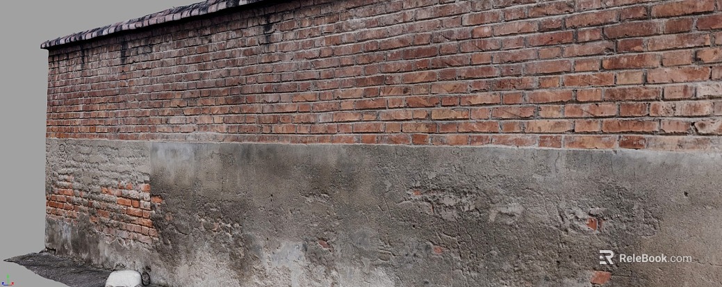 Red-brown brick courtyard exterior wall texture