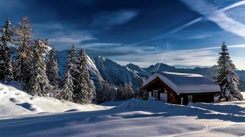 Modern Natural Landscape Snow Mountain Exterior texture