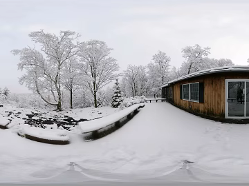 Nordic Outdoor Winter Snow Day View HDR texture (ID:ffach549263)
