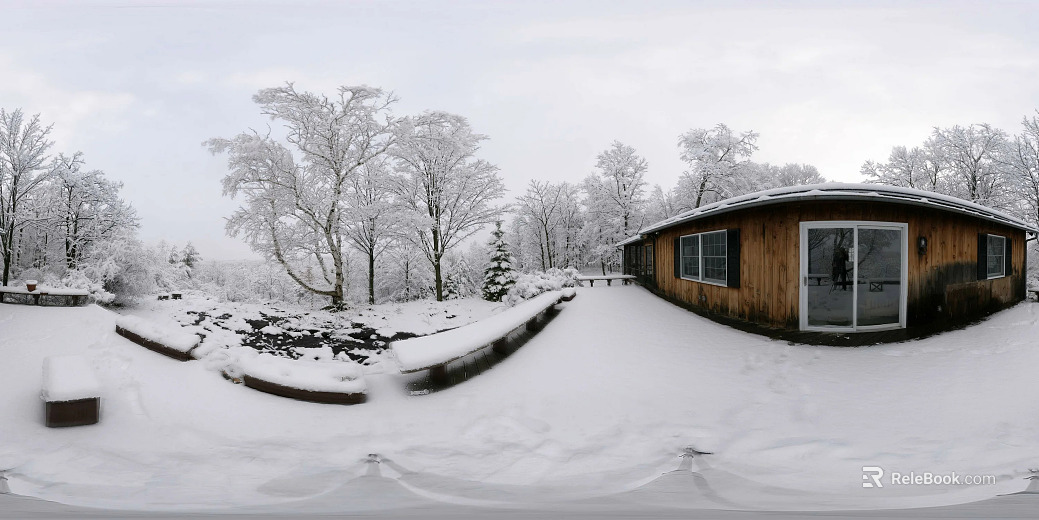 Nordic Outdoor Winter Snow Day View HDR texture