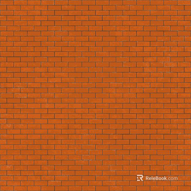 Orange-red brick wall exterior cladding texture