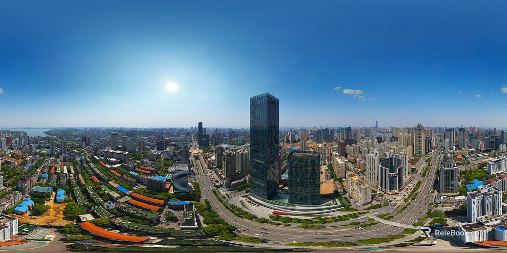 HDR urban ecological greening panorama texture