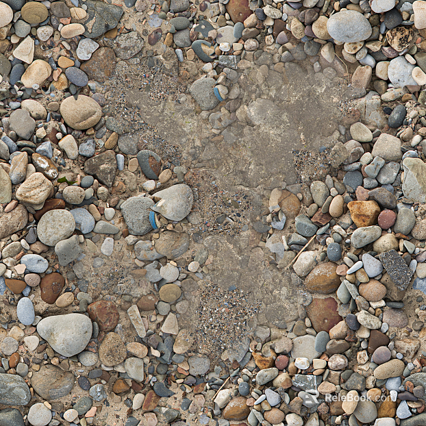 riverbed beach rocky ground texture