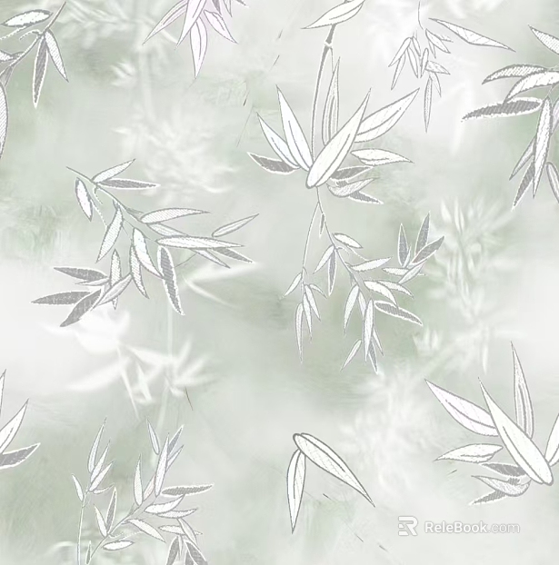 New Chinese Style Bamboo Wall Paper Wall Cloth Wall Cloth Pattern Wallpaper Plant Flower and Bird Wallpaper Watercolor Hand-painted linen Painting texture