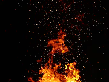 Modern spark flame bonfire 3d model