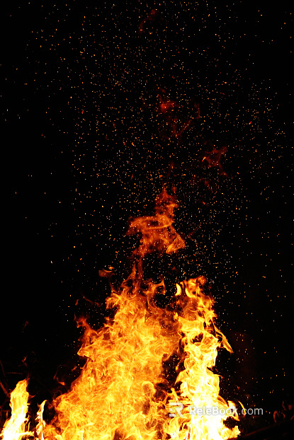 Modern spark flame bonfire texture