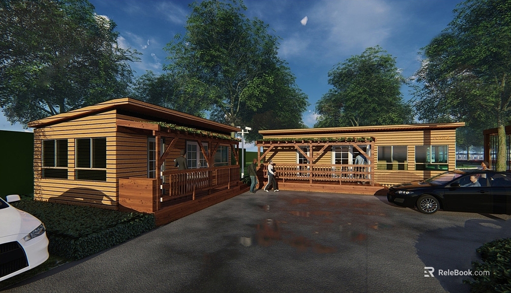 Log color wooden house outdoor leisure building texture