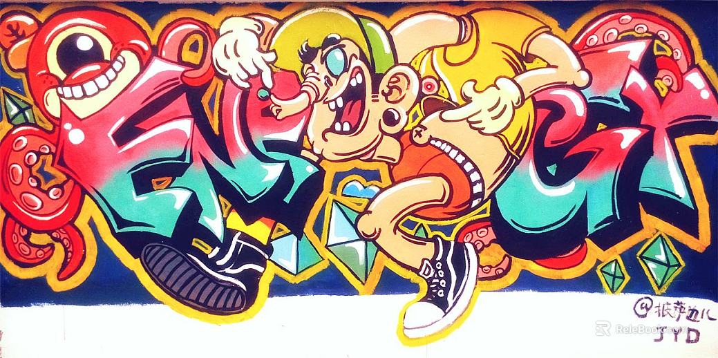 cartoon painting texture