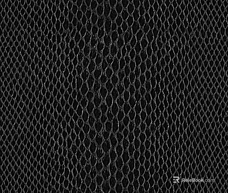 Black serpentine leather trim fabric texture