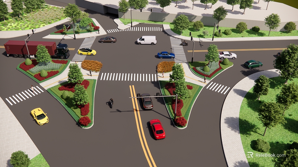 Traffic Scenes at Urban Crossroads texture