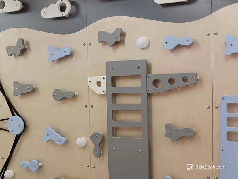 Light Log Color Children's Rock Climbing Wall Panel texture