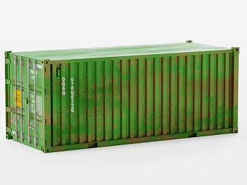 Do the old green metal container texture (ID:ffaeh670274)
