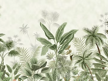 Tropical Rainforest Wallpaper Mural texture (ID:ffach188771)