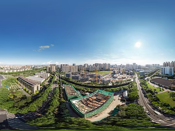 HDR urban ecological greening panorama texture (ID:ffach358203)