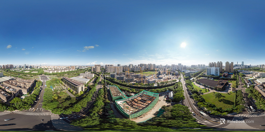 HDR urban ecological greening panorama texture