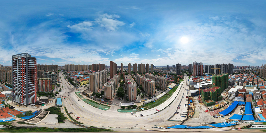 HDR urban ecological greening panorama texture