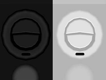 Black and White Key Bump Map 3d model