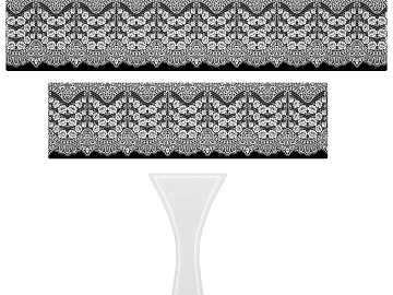 Black and white lace fabric, apparel decoration texture (ID:ffaeh390489)
