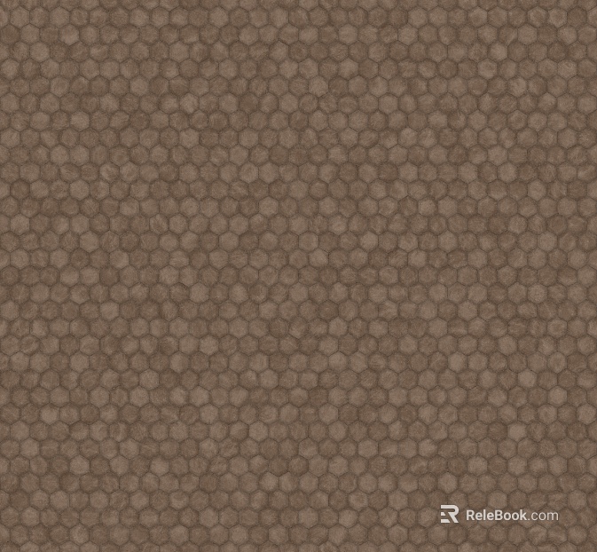 Tan Hexagon Mosaic Wall Decoration texture
