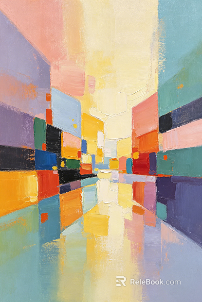 Contemporary Art, Contemporary Impressionist Decorative Painting texture