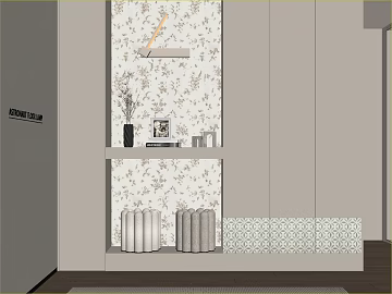 Light gray plant pattern wallpaper background wall texture (ID:ffaeh348886)