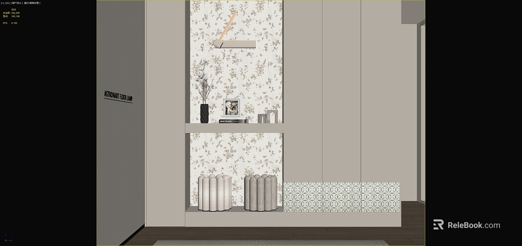 Light gray plant pattern wallpaper background wall texture