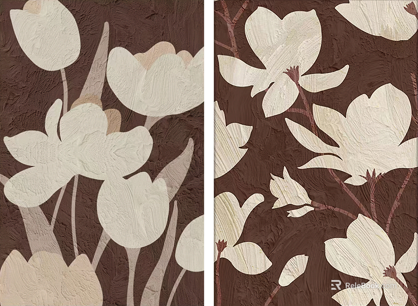 Plant painting texture
