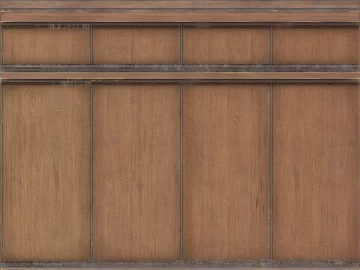 Brown yellow wall panel interior wall 3d model