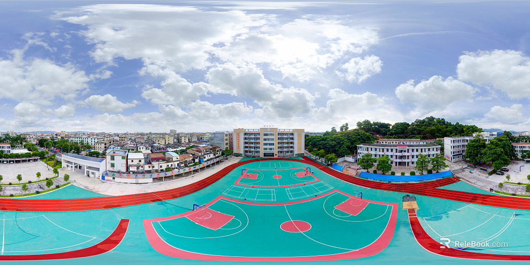 HDR Sports Fitness Plaza Panorama texture