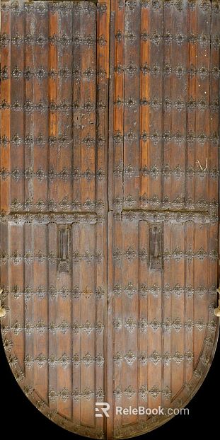 Retro dark brown wooden door building gate texture